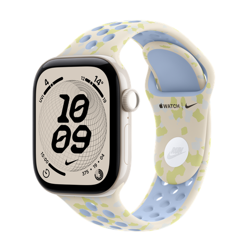 Apple Watch Series 12 GPS + Cellular, 42mm Pearl White Ceramic Case with Chalk Calm Nike Sport Band