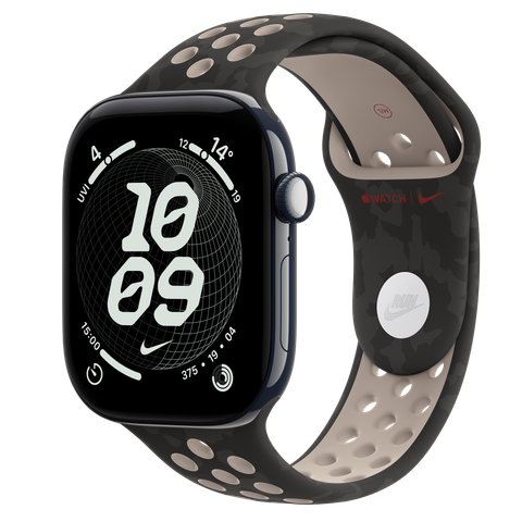 Apple Watch Series 12 GPS + Cellular, 46mm Night Blue Ceramic Case with After Dark Black Nike Sport Band