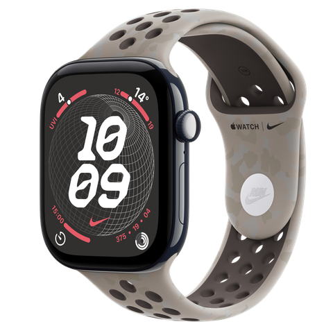 Apple Watch Series 12 GPS + Cellular, 46mm Night Blue Ceramic Case with Pavement Grey Nike Sport Band
