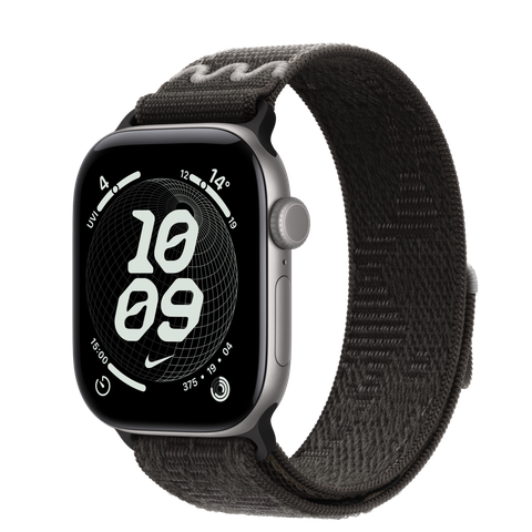 Apple Watch Series 12 GPS + Cellular, 42mm Space Grey Aluminium Case with After Dark Black Nike Sport Loop