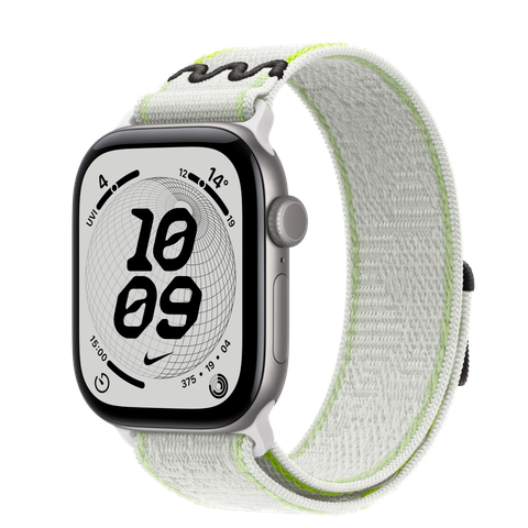 Apple Watch Series 12 GPS, 42mm Space Grey Aluminium Case with Essential White Nike Sport Loop