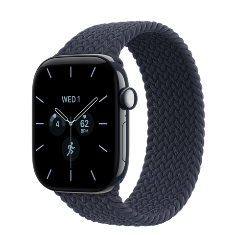 Apple Watch Series 12 GPS + Cellular, 42mm Night Blue Ceramic Case with Navy Blue Braided Solo Loop