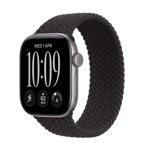Apple Watch Series 12 GPS, 42mm Space Grey Aluminium Case with Black Braided Solo Loop
