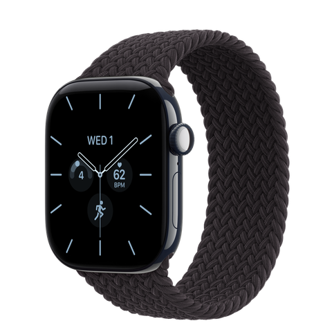 Apple Watch Series 12 GPS + Cellular, 42mm Night Blue Ceramic Case with Black Braided Solo Loop