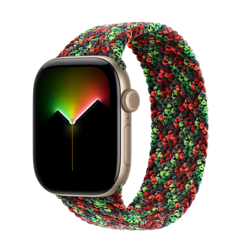 Apple Watch Series 12 GPS, 42mm Light Gold Aluminium Case with Black Unity Braided Solo Loop — Unity Connection