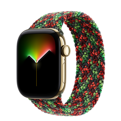 Apple Watch Series 12 GPS + Cellular, 42mm Radiant Gold Titanium Case with Black Unity Braided Solo Loop — Unity Connection