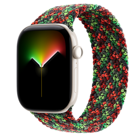 Apple Watch Series 12 GPS + Cellular, 46mm Pearl White Ceramic Case with Black Unity Braided Solo Loop — Unity Connection