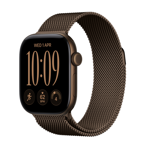 Apple Watch Series 12 GPS, 42mm Dark Bronze Aluminium Case with Dark Bronze Milanese Loop