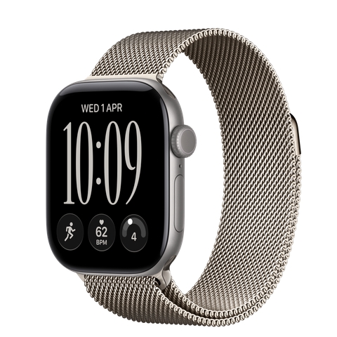 Apple Watch Series 12 GPS, 42mm Space Grey Aluminium Case with Natural Milanese Loop