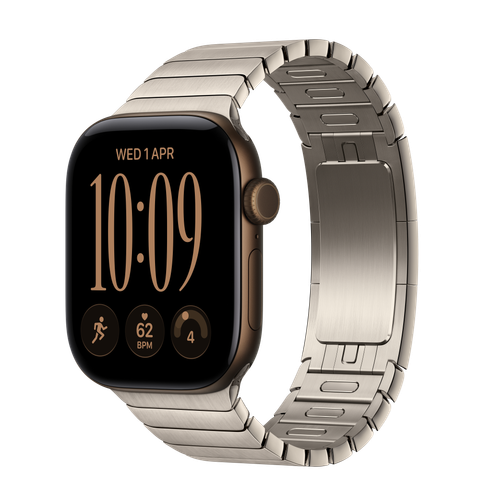 Apple Watch Series 12 GPS, 42mm Dark Bronze Aluminium Case with Natural Link Bracelet