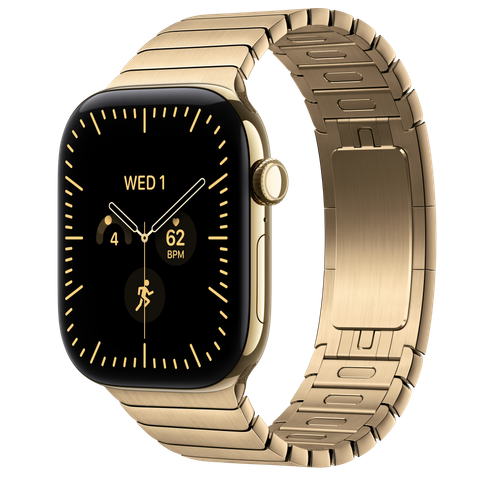 Apple Watch Series 12 GPS + Cellular, 46mm Radiant Gold Titanium Case with Radiant Gold Link Bracelet