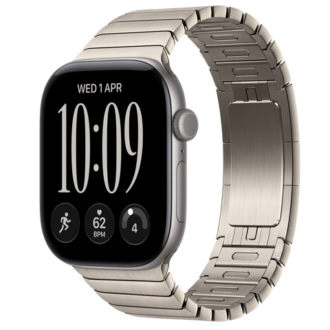 Apple Watch Series 12 GPS, 46mm Space Grey Aluminium Case with Natural Link Bracelet