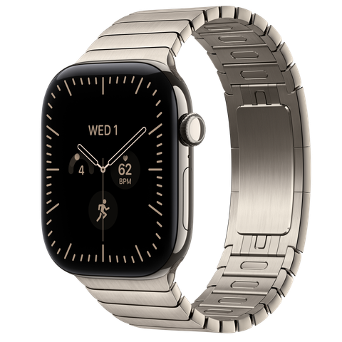Apple Watch Series 12 GPS + Cellular, 46mm Natural Titanium Case with Natural Link Bracelet