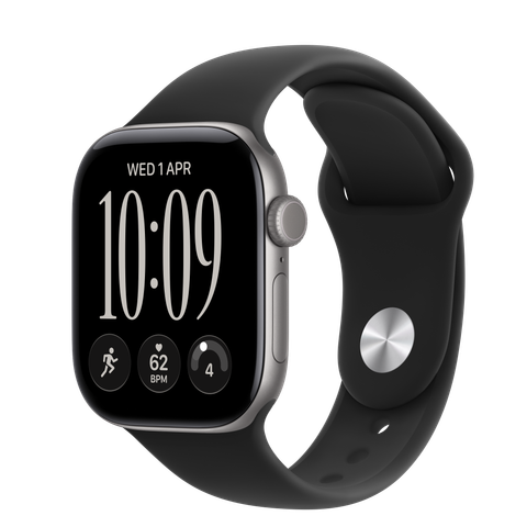 Apple Watch Series 12 GPS, 42mm Space Grey Aluminium Case with Black Sport Band