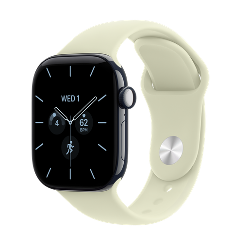 Apple Watch Series 12 GPS + Cellular, 42mm Night Blue Ceramic Case with Pale Succulent Sport Band