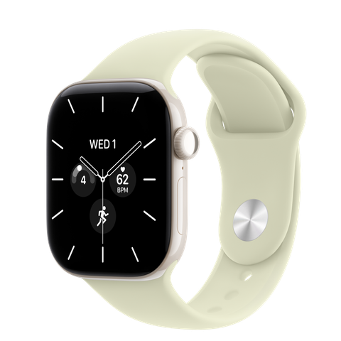 Apple Watch Series 12 GPS + Cellular, 42mm Pearl White Ceramic Case with Pale Succulent Sport Band