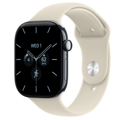 Apple Watch Series 12 GPS + Cellular, 46mm Night Blue Ceramic Case with Sand Sport Band