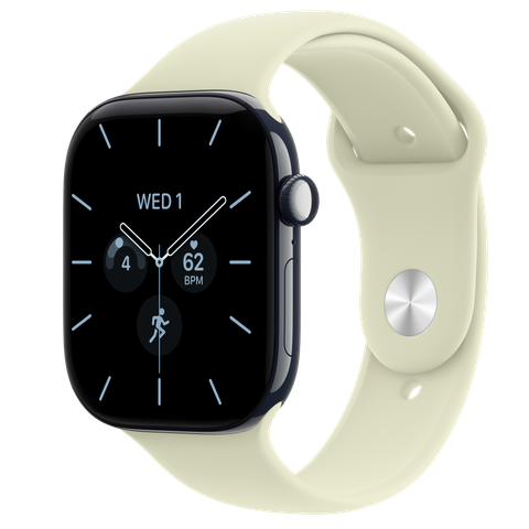 Apple Watch Series 12 GPS + Cellular, 46mm Night Blue Ceramic Case with Pale Succulent Sport Band