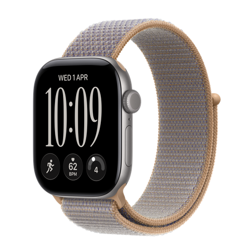 Apple Watch Series 12 GPS + Cellular, 42mm Space Grey Aluminium Case with Chambray Blue Sport Loop