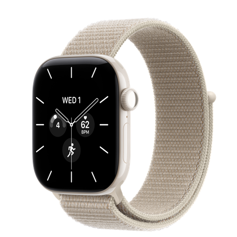 Apple Watch Series 12 GPS + Cellular, 42mm Pearl White Ceramic Case with Limestone Sport Loop