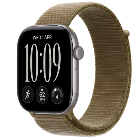 Apple Watch Series 12 GPS, 46mm Space Grey Aluminium Case with Olive Sport Loop