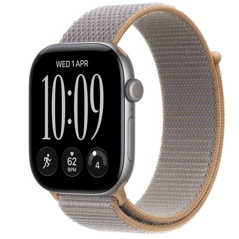 Apple Watch Series 12 GPS, 46mm Space Grey Aluminium Case with Chambray Blue Sport Loop