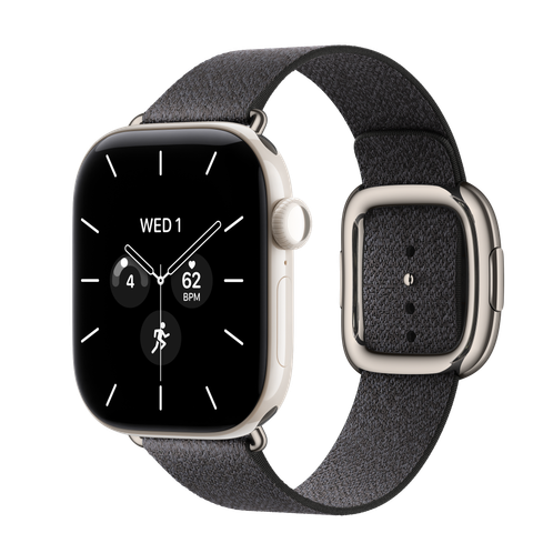 Apple Watch Series 12 GPS + Cellular, 42mm Pearl White Ceramic Case with Navy Blue Modern Buckle