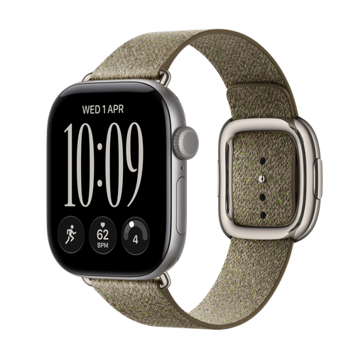 Apple Watch Series 12 GPS + Cellular, 42mm Space Grey Aluminium Case with Sage Modern Buckle