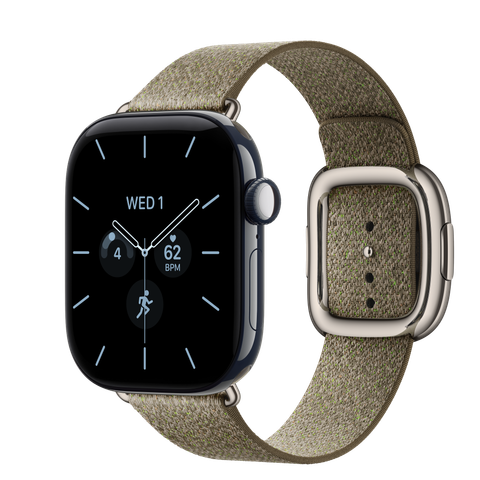 Apple Watch Series 12 GPS + Cellular, 42mm Night Blue Ceramic Case with Sage Modern Buckle