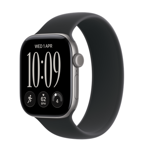 Apple Watch Series 12 GPS, 42mm Space Grey Aluminium Case with Black Solo Loop