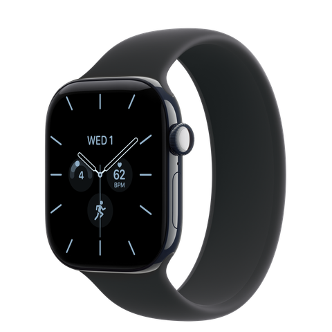 Apple Watch Series 12 GPS + Cellular, 42mm Night Blue Ceramic Case with Black Solo Loop