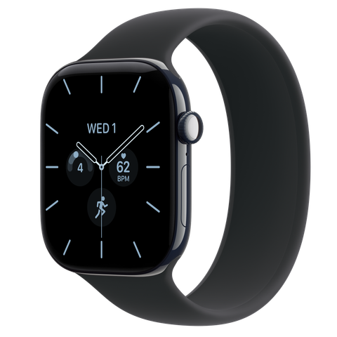 Apple Watch Series 12 GPS + Cellular, 46mm Night Blue Ceramic Case with Black Solo Loop